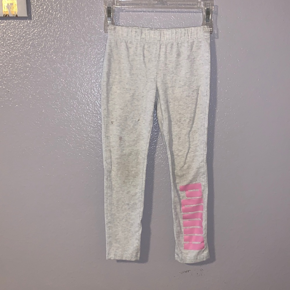 Puma girls 6 cream color athletic leggings